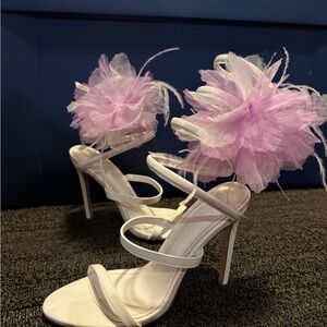 Elegant Pink Floral Women's Heels